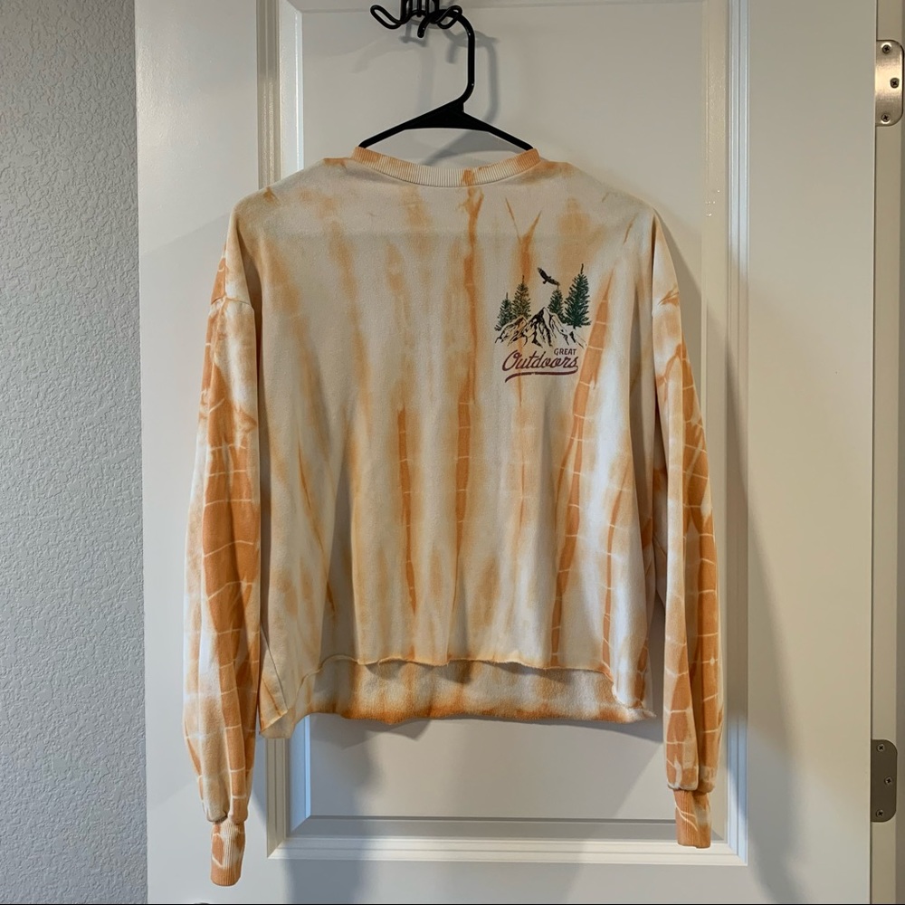 Urban Nation cropped tie-dye crew neck